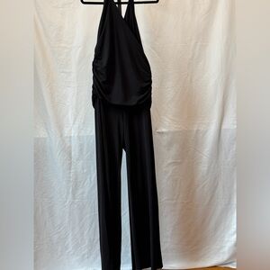362 - INC International Concepts Black Draped Jumpsuit